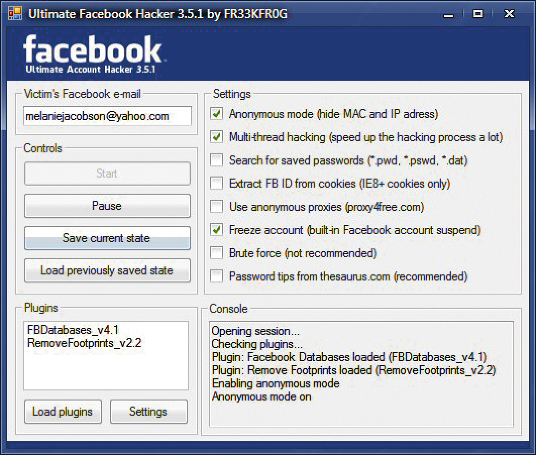 Free hack facebook password software download